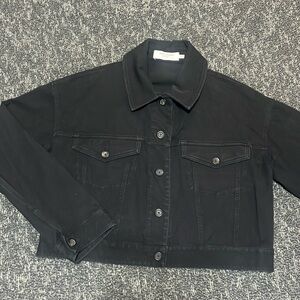 M.M. Lafleur Black Denim Jacket LARGE